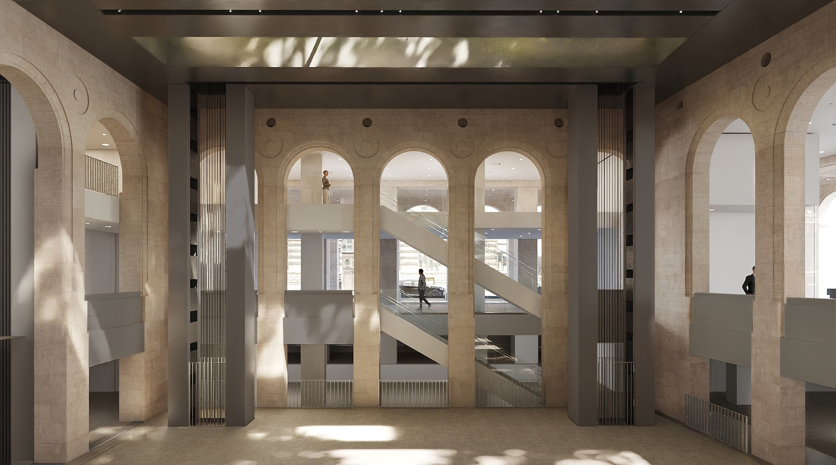 The Fondation Cartier pour l’art contemporain interior render by Jean Nouvel.