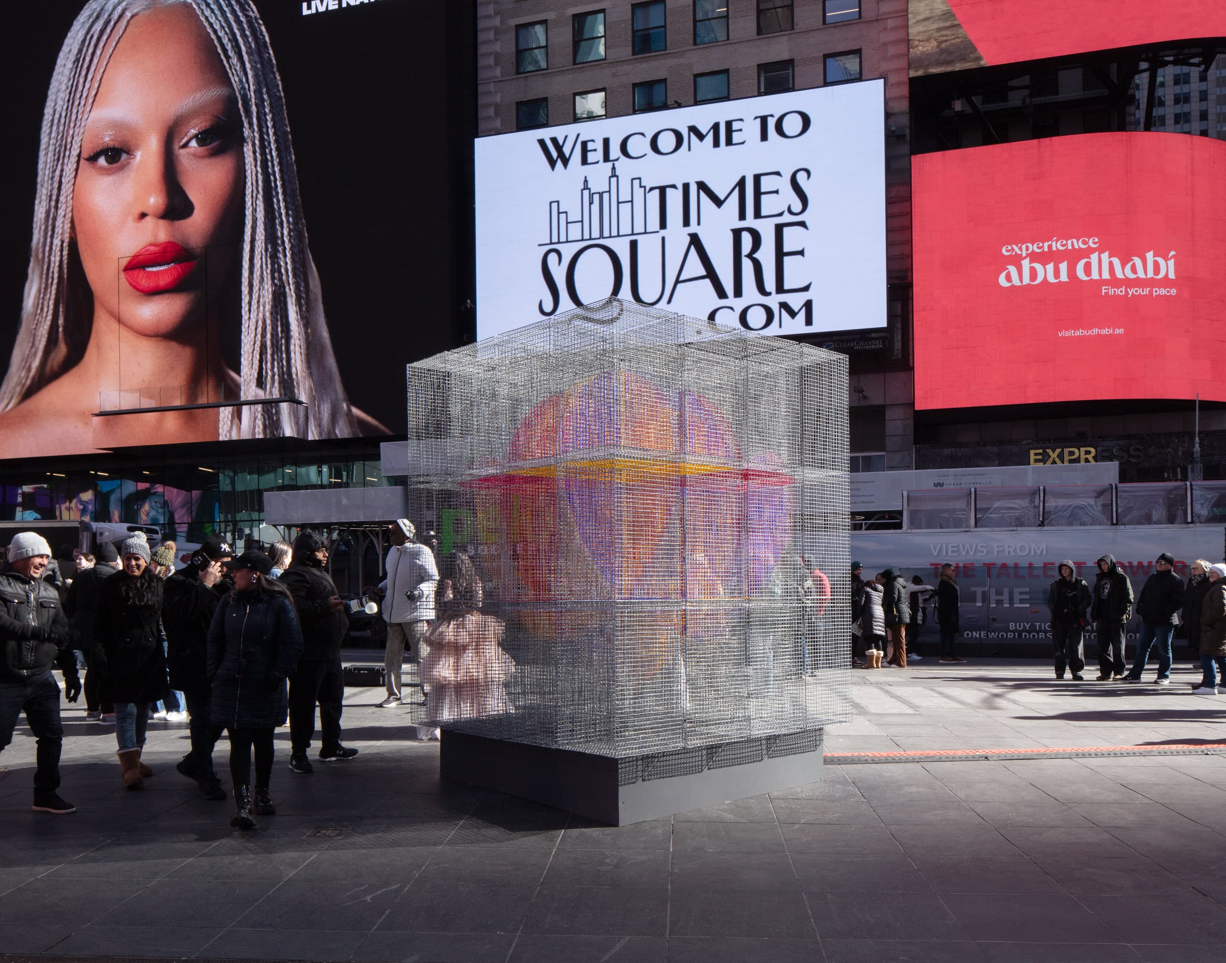 Love Ever After installation in Times Square