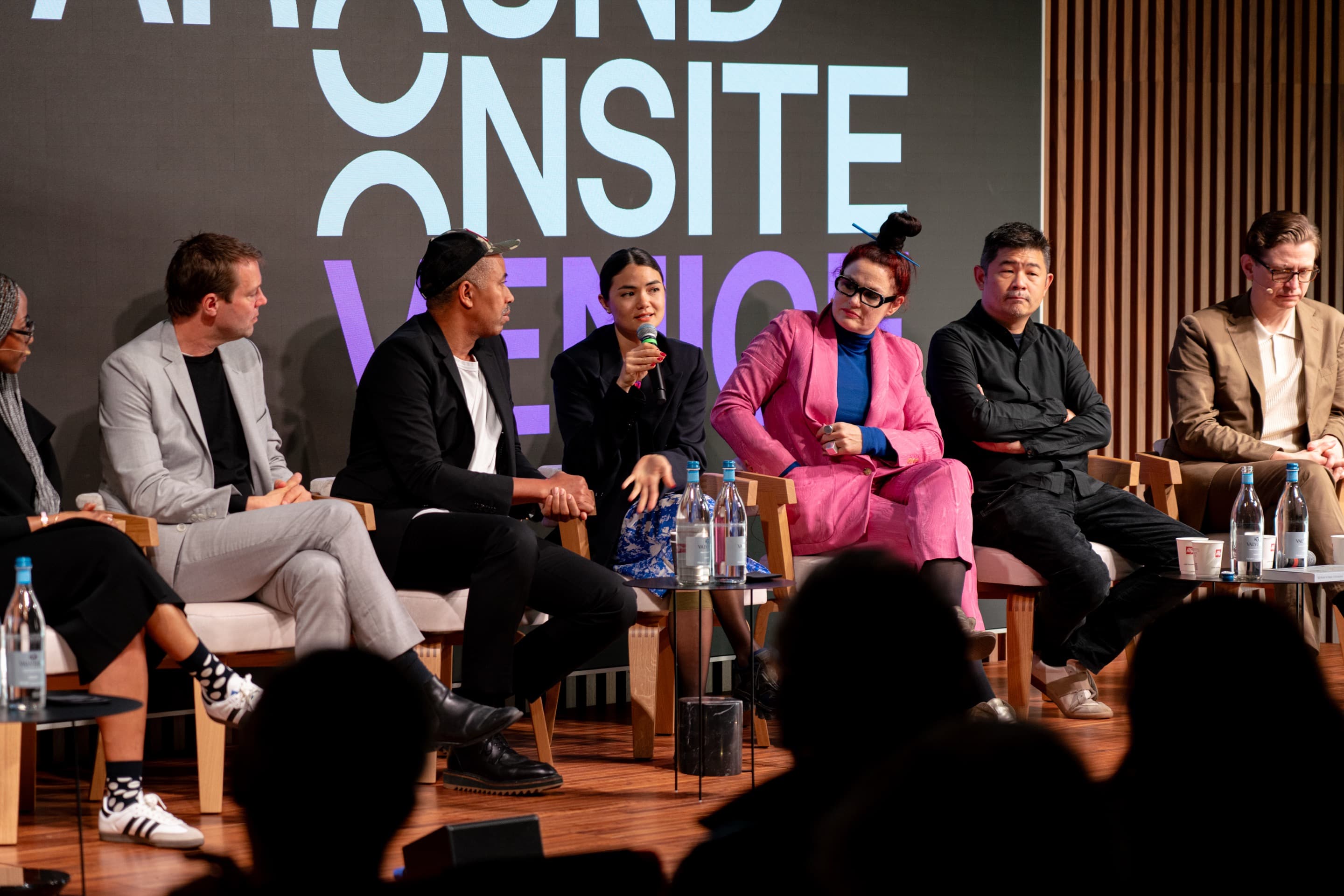 Malika Leiper speaking during the panel discussion at On Site: Venice.
