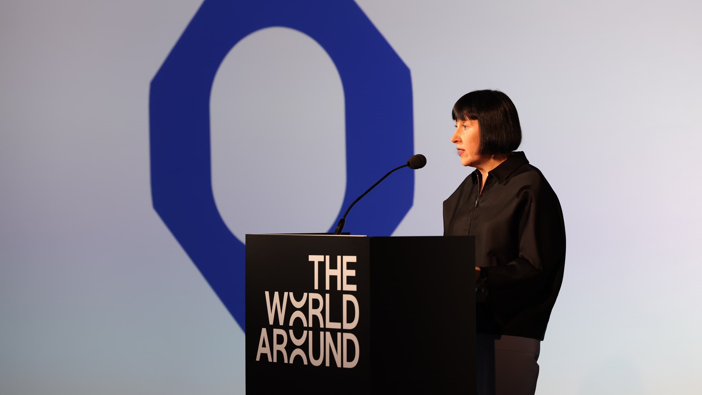 Alice Rawsthorn speaking at The World Around Summit 2023.