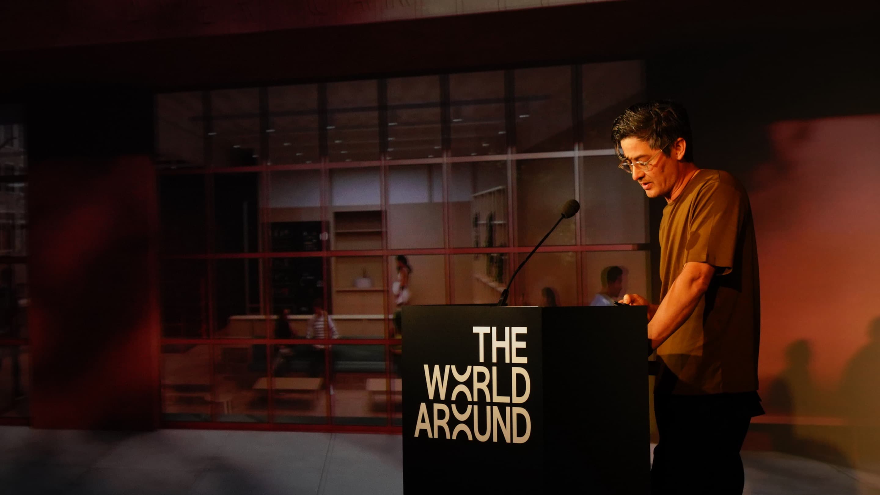 Dominic Leong speaking at The World Around Summit 2023.