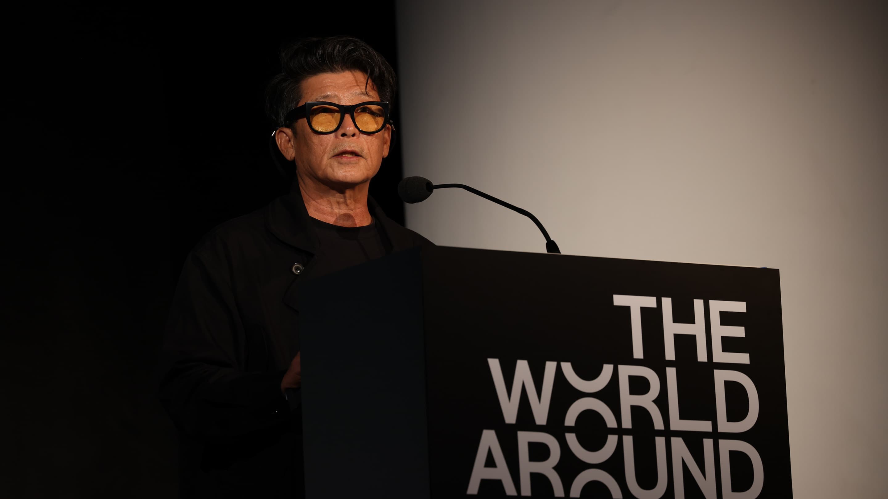 Kyong Park speaking at The World Around Summit 2023.