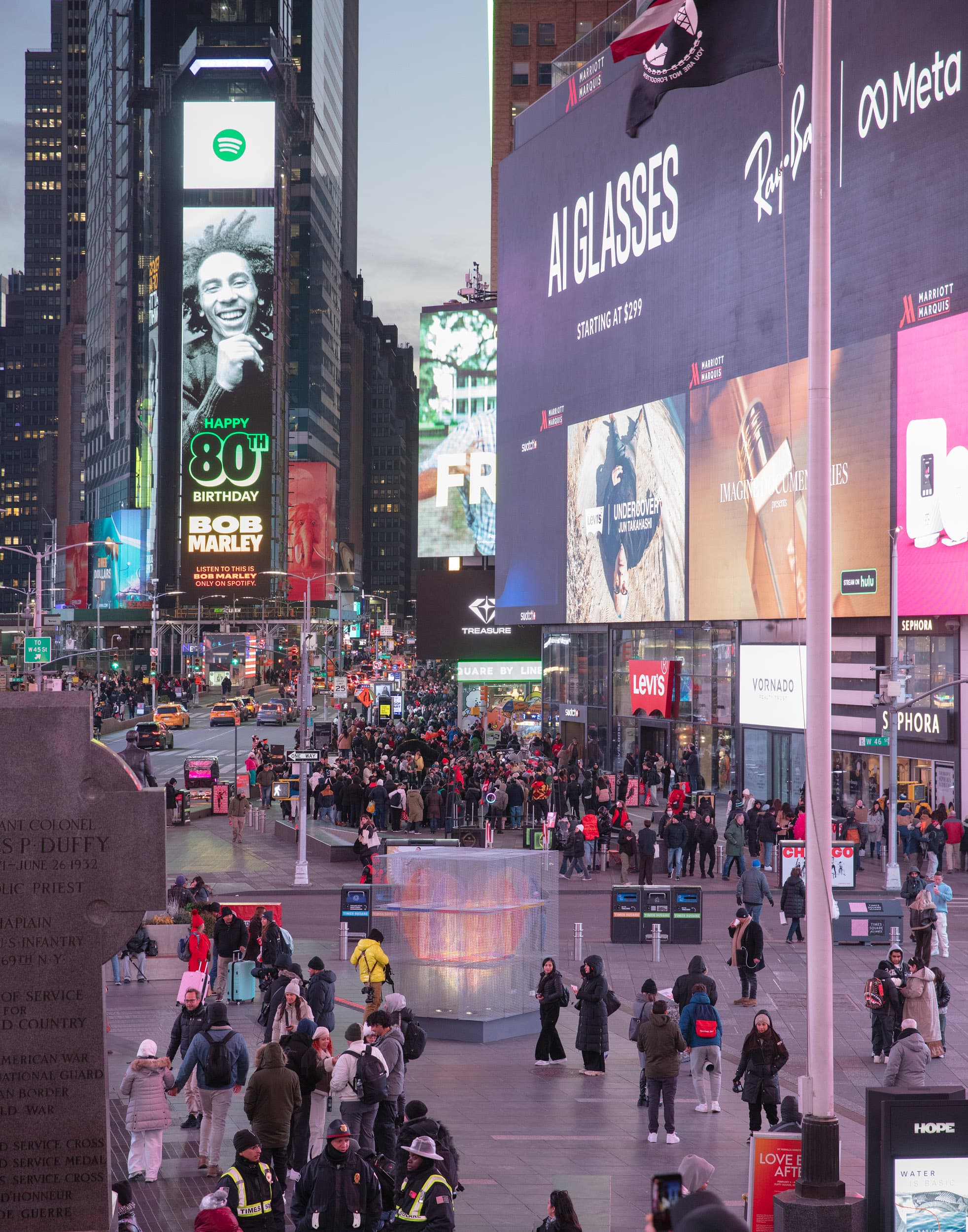 Love Ever After installation in Times Square