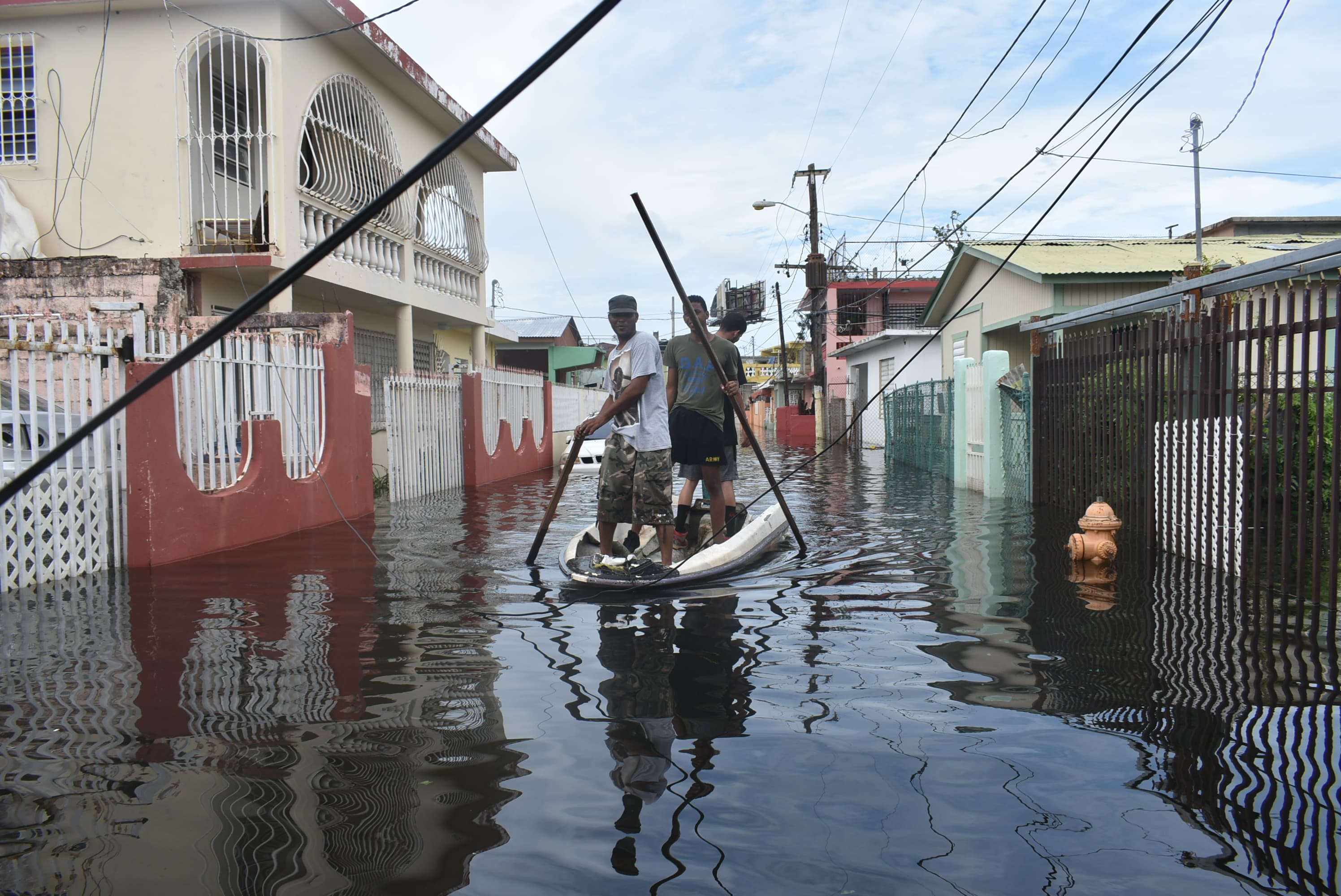 Flooded street in Puerto Rico