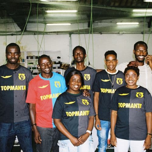 The Top Manta team in their Barcelona workshop